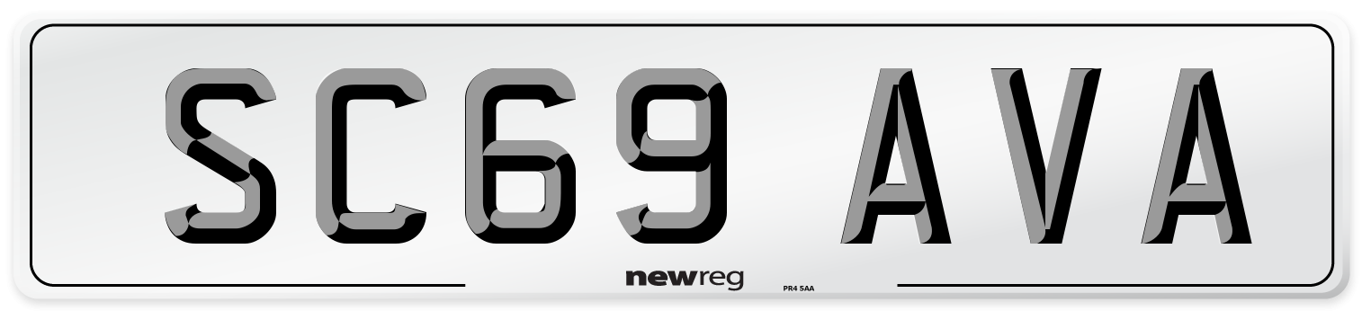 SC69 AVA Number Plate from New Reg